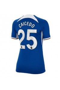 Chelsea Moises Caicedo #25 Jalkapallovaatteet Naisten Kotipaita 2023-24 Lyhythihainen